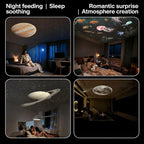 Galaxy Starry Sky Night Light Projector, 2-in-1 Portable with 12 Projection Films, 360° Adjustable Brightness Control Eye‑Caring LED Night Light for Kids Adults Bedroom Home Ceiling Car Decor Gift