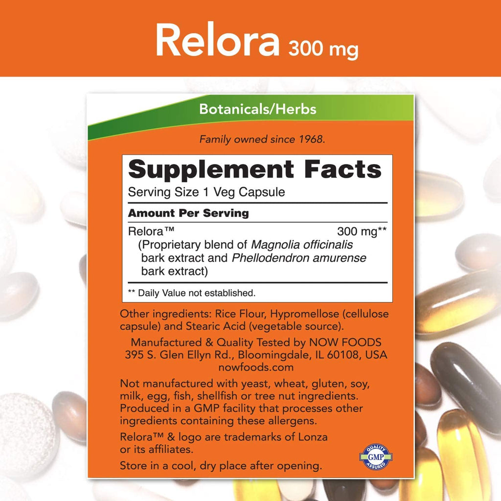 NOW Foods Relora 300 mg, Veg-Capsules, 120-Count (Pack of 3)
