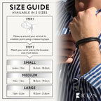 RTZN® Black Leather Bracelet for Men – Premium Artisan Handcrafted Double Strand Black Braided Leather Bracelet – Authentic Stacked Mens Leather Bracelets (Medium)