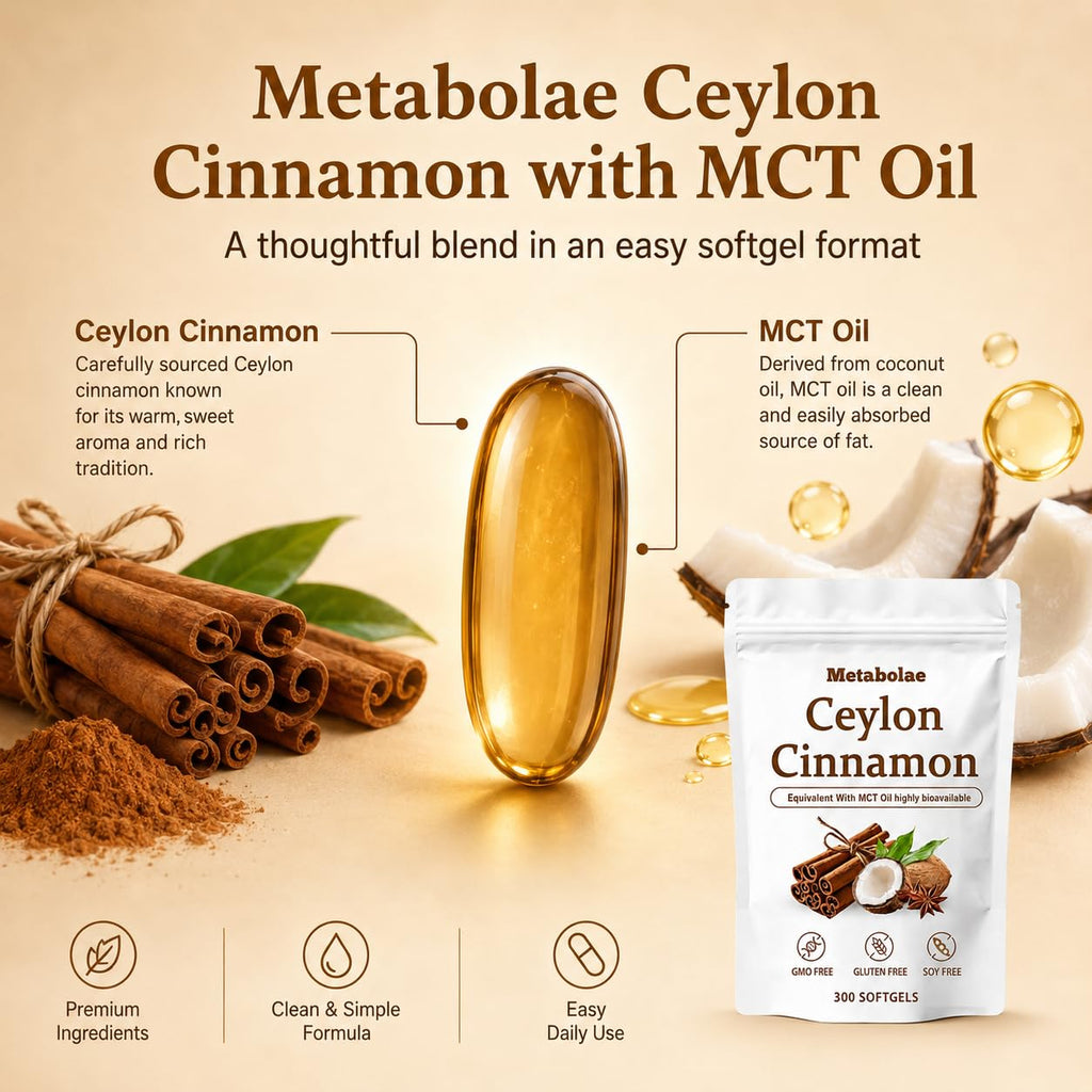 BELANO Noralife Ceylon Cinnamon Soft Gels,Ceylon Cinnamon Capsules,Highly Bioavailable Herbal Extracts, Gluten & Soy-Free，300 Softgels