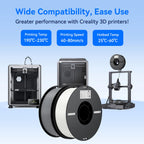 Creality PLA Filament 1.75mm Bundle 2KG, High Precision +/-0.02mm 3D Printer Filament, Consistent Extrusion, Smooth Printing, 2 Pack 1KG Spool,Fits for Most FDM 3D Printers(Black*2)