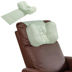 MABOZOO Neck Pillows for Recliners with Pocket,Headrest Cushion for Neck Pain Relief and Cervical Support,Recliner Head Pillow for Side Sleeping at Home, Office or Traveling（Green）