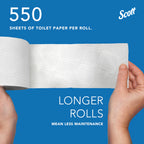 Scott Professional Standard Roll Toilet Paper, Bulk (48040), 2-Ply, Elevated Design, White, Individually Wrapped (40 Rolls of 550 Sheets, 22,000 Sheet Total)