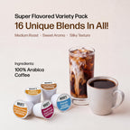 Maud's Super Flavored Coffee Pods Variety Pack, 80ct, 16 Assorted Flavors