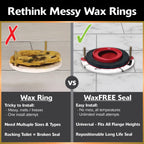 Korky 6000CP Toilet Wax Free Seal Kit with Hardware - 4 Pack