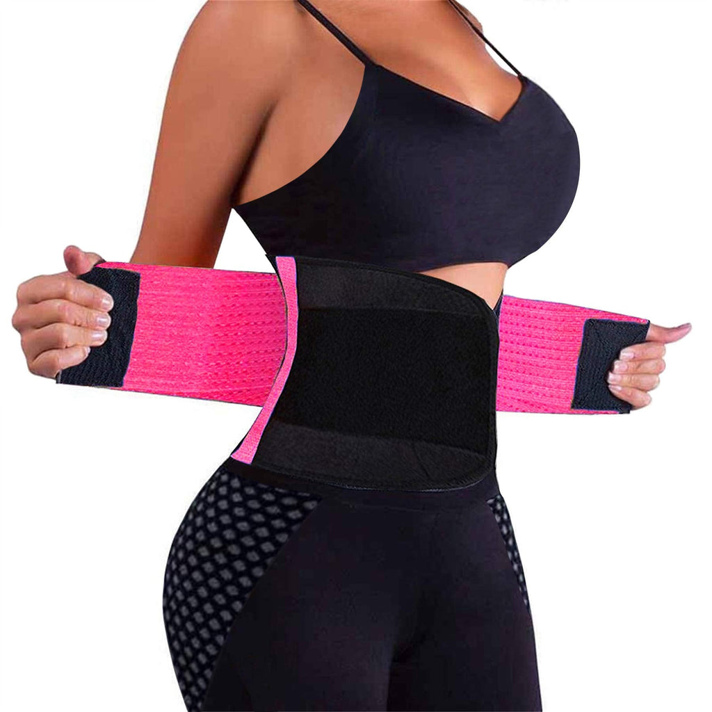 VENUZOR Waist Trainer Belt for Women - Waist Cincher Trimmer - Slimming Body Shaper Belt - Sport Girdle Belt (UP Graded)(Hot Pink,XX-Large)