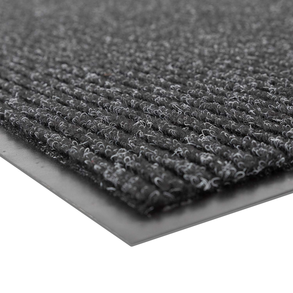 Notrax 109 Industrial Door Mat, 2' x 3' Small Entrance Mat, Heavy Duty Commercial Rug for Businesses, Welcome Lobbies, Garage, and Mudroom, Made in the USA, Charcoal Black, Brush Step 109S0023CH