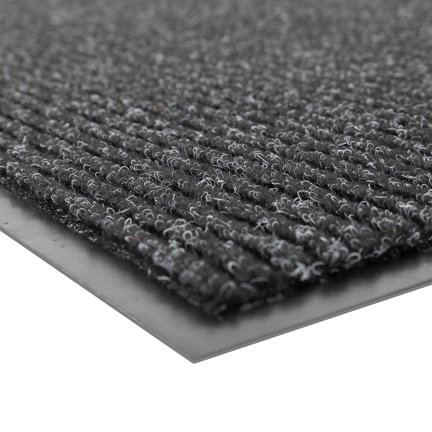 Notrax 109 Industrial Door Mat, 2' x 3' Small Entrance Mat, Heavy Duty Commercial Rug for Businesses, Welcome Lobbies, Garage, and Mudroom, Made in the USA, Charcoal Black, Brush Step 109S0023CH
