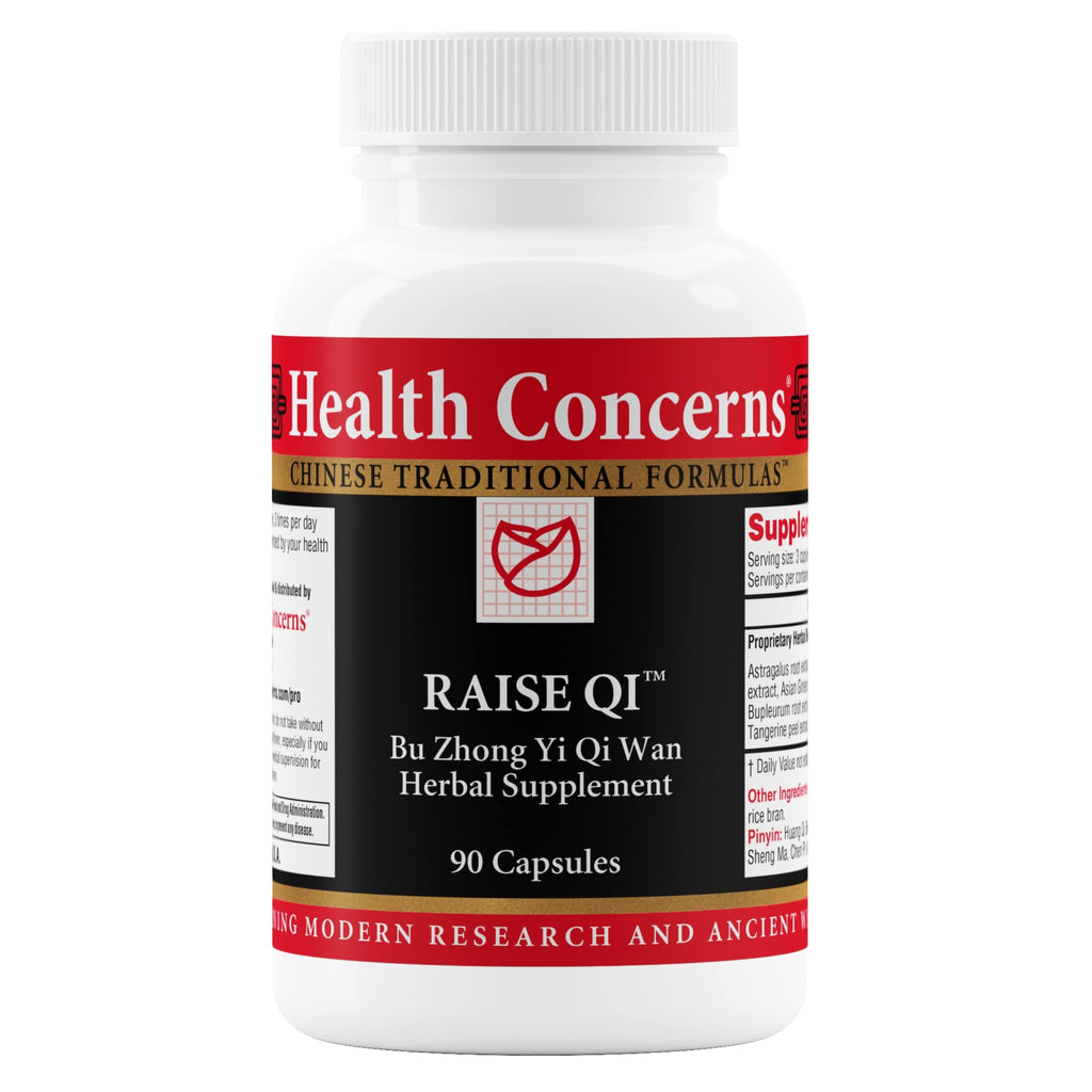 Health Concerns Raise Qi – Energy & Immune System Support – Bu Zhong Yi Qi Wan Formula – Astragalus, Ginseng & Dong Quai Herbal Supplement for Weakness, Digestion & Yang Qi Balance – 90 Capsules