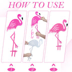 Riakrum 4 Pcs Flamingos Outdoor Yard Decor Pink Metal Flamingos for Yard Garden Large Bird Statue Ornaments for Lawn, Patio Outside Art Decor