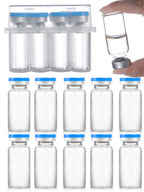20ml Glass Vials - Self-Healing Injection Port, Sterile Empty Vials with Sealed Cap (10 Pack)