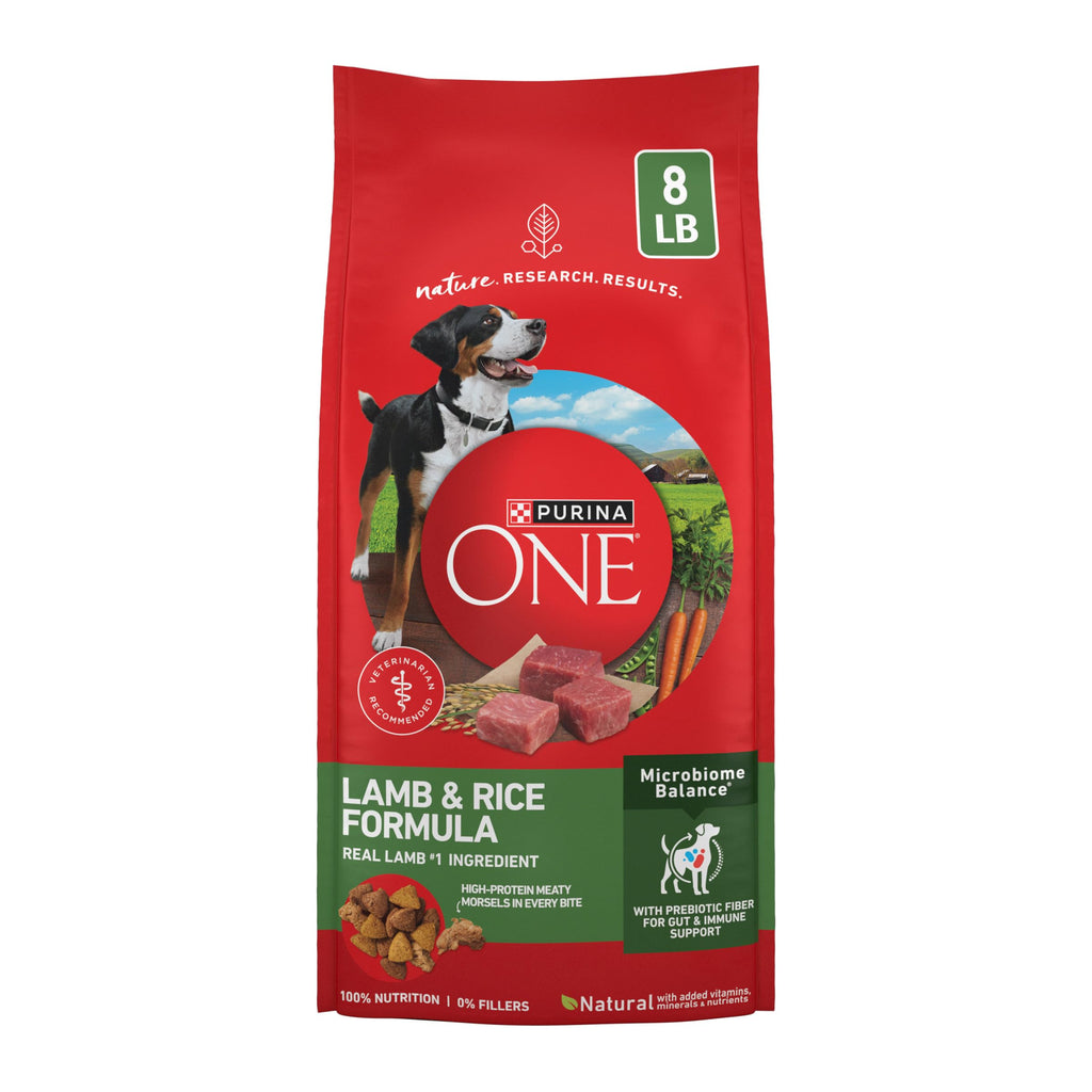 Purina ONE Lamb and Rice Dry Dog Food, 8 lb Bag