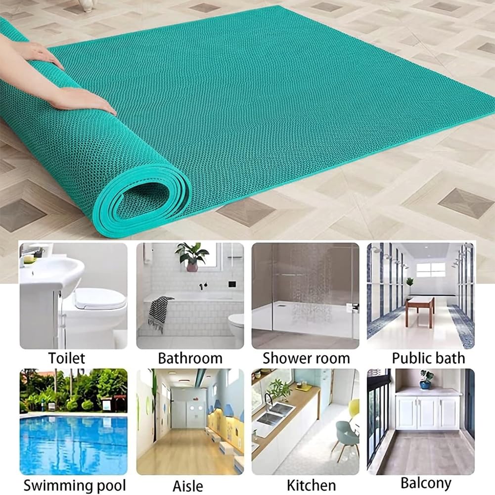 ALTRUISTIC Thick PVC Drainage Floor Mat 3FTX10FT,Non-Slip Pool Commercial Mesh Hole,Heavy Duty Deck Hollow Mat for Wet Area Bathroom Bath Shower Kitchen Restaurant Garage,Custom Size