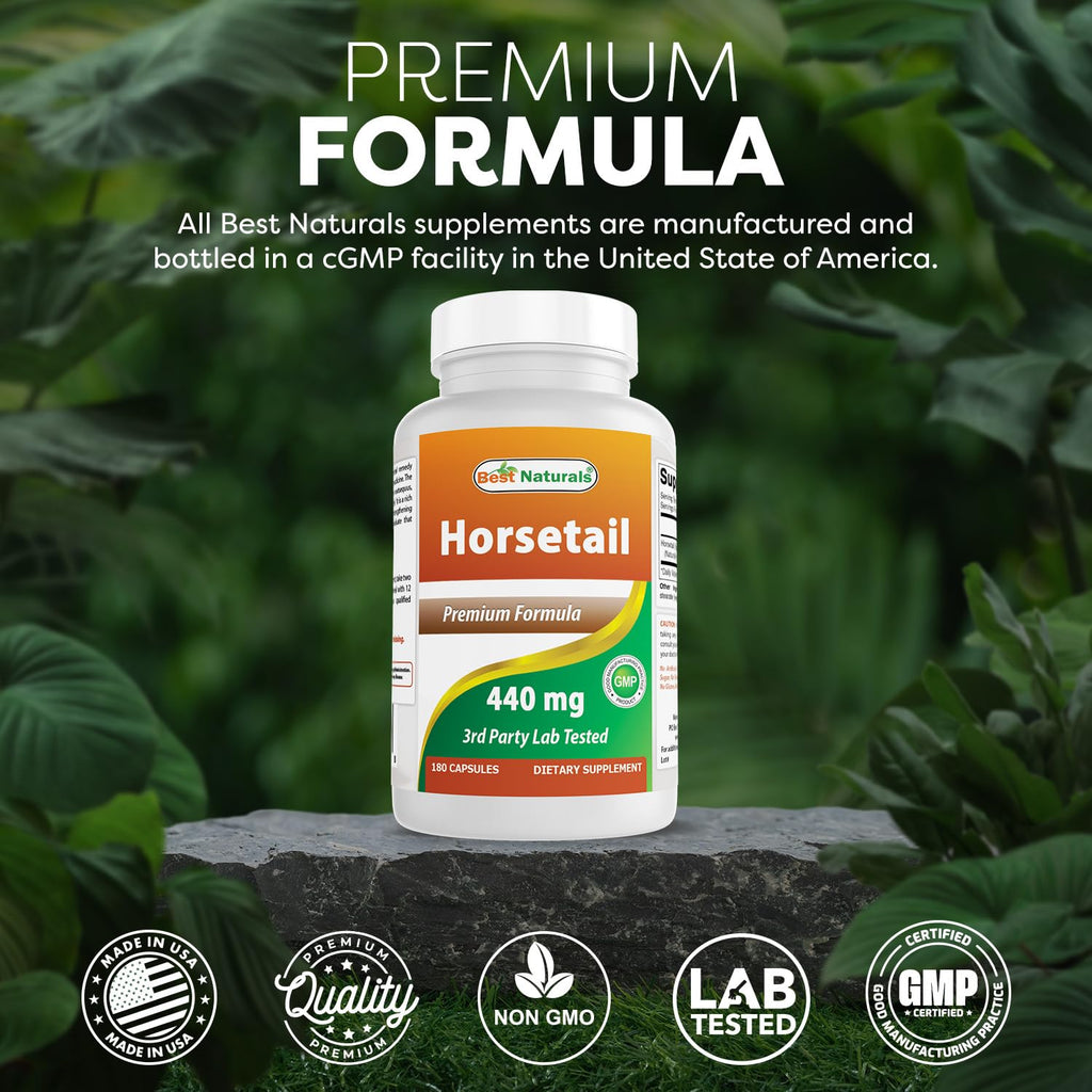 Best Naturals Horsetail 440 mg 180 Capsules (180 Count (Pack of 2))