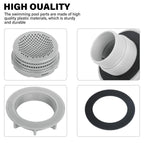 10746 （4 piece set）Strainer for Intex pool replacement parts, includes pool large filter parts 10744 10256 10255 threaded filter connector nut washer