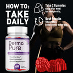 (2 Pack) Derma Pure Gummies, Official Derma Pure Gummy with All Natural Ingredients, Maximum Strength Supplement with Premium Vitamins Supporting Optimal Wellness and Advanced Health (120 Gummies)