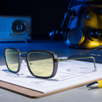 GUNNAR Sunglasses - Fallout Vault 33 Olive Sun Lens - Blue Light Blocking For Outdoor Screen Viewing
