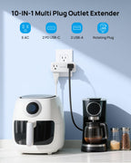TROND 360° Rotating Wall Outlet Extender 2 Pack, 6AC Outlet Splitter with 2 PD20W USB C Charger and 2 USB A Ports, 900J Surge Protector, 3-Way Sideways Plug Adapter for Kitchen, Bathroom, Bedroom