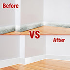 Vinyl Baseboard Molding Trim 4 Inch x 20 Feet Peel and Stick Baseboard Trim Flexible PVC Cove Base Moulding Self-Adhesive Trim for Garage Bathroom Cabinet Floor Walls, White