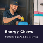 GU Energy Chews, Salted Lime Energy Gummies with Electrolytes, Vegan, Gluten-Free, Kosher, Caffeine-Free, and Dairy-Free On-The-Go Energy for Any Workout, 12 Bags (24 Servings Total)