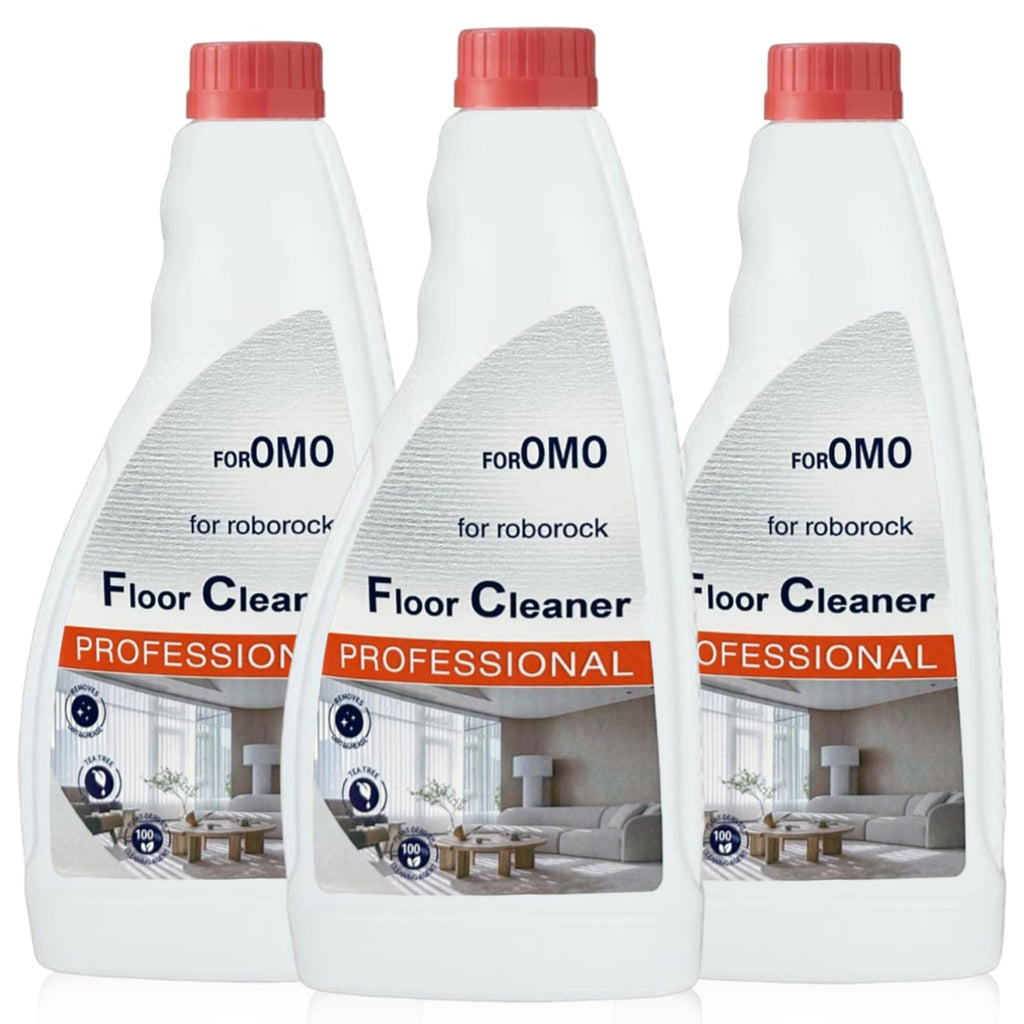 Vacbeuta Floor Cleaning Solution Compatible With Roborock Robot Vacuum And Mop Cleaner， Deep Cleans For Multiple Hard Floors, Suitable With All Robot Vacuums With Mopping (3 Bottle)