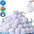 SETHVILL 1.54 lbs Pool Filter Balls for Sand Filter, Eco-Friendly Reusable Pool Fiber Filter Balls Replace Pool Filter Sand, Pool Filter Media Balls for Swimming Pool (Equals 50 lbs Pool Filter Sand)