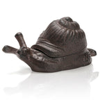 Pumtus Cast Iron Key Hider, Snail Hide-a-Key Holder, Outside Spare Key Hider Figurine, Small Snail Garden Statues Ornament, Decorative Jewelry Trinkets Box for Ear Studs Rings Paper Clips