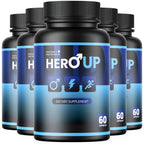 HeroUP - Natural Wellness Supplement with Plant-Based Ingredients – Non-GMO, Stimulant-Free | Made in the USA, GMP-Certified | 60 Capsules, 6 Month Suppy