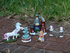BangBangDa Unicorn Figurines Fairy Garden Accessories - Miniature Unicorn Gift Set Outdoor Garden Decoration – Fairy Figurines Castle Fountain Girl Birthday Gifts (Set of 23)