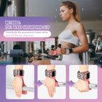 Weight Lifting Wrist Straps for Women, Adjustable Neoprene Padded Hand Grips Pro for Weightlifting, Double Layer Leather Gym Accessories Workout Straps for Deadlift, Crossfit & Pull up (Pair)