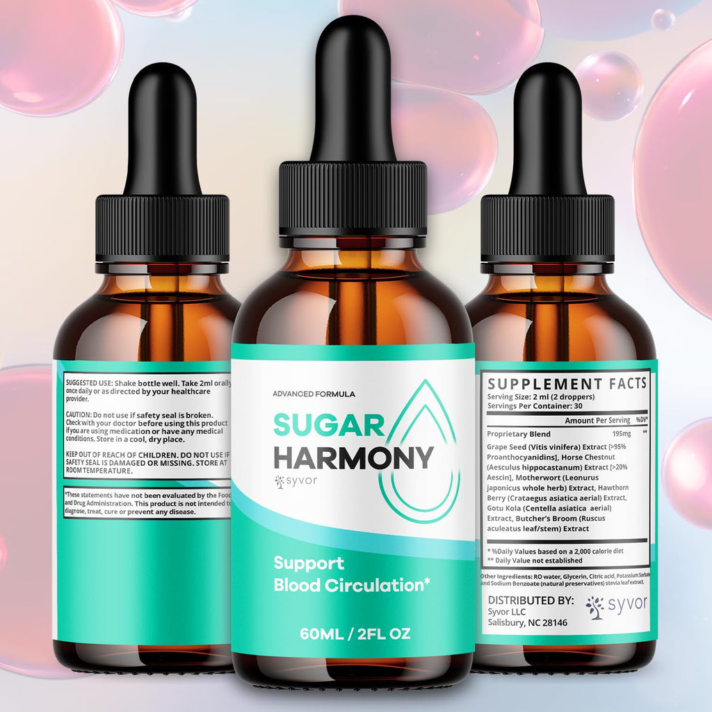 (2 Pack) Sugar Harmony Drops, Official SugarHarmony Liquid Drops with All Natural Ingredients, Advanced Formula Support Supplement with Maximum Strength Premium Vitamins for Women & Men (60 Servings)