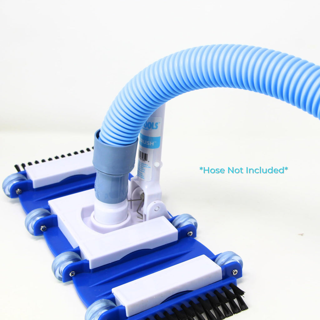 SWIMLINE HYDROTOOLS Manual Pool Vacuum Head Attachment For Inground & Above Ground Pools |Weighted Flexible Swimming Pool Vac Head Rectangle Shape W/ Wheels Brushes| Swivel Hose 1-1/4 or 1-1/2’’ Clean