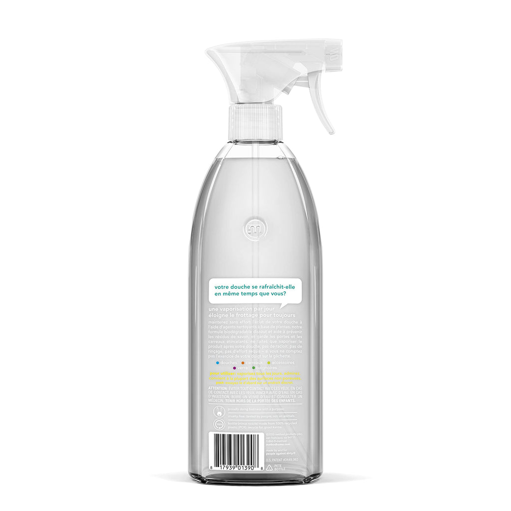 Method Daily Shower Cleaner Spray, & Spray and Walk Away, Eucalyptus Mint Scent, 28 Fl Oz, (Pack of 8), Packaging May Vary