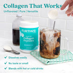 Further Food Unflavored Collagen Peptides Powder - 100% Grass-Fed, Hydrolyzed Type 1 & 3, 20g of Collagen per Serving, Supports Skin, Hair, Nails & Joints, 21.16 Oz