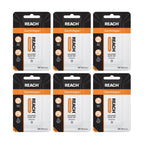 REACH Dentotape Waxed Dental Floss Tape, Unflavored, Extra Wide Floss, Shred & Frey Resistant, Plaque Remover for Teeth, Easy on Gums & Teeth, Oral Care, PFAS Free, for Adults & Kids, 6 Pack, 100 yd