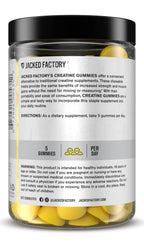 Jacked Factory Creatine Gummies 5g Daily Dose (1g per Gummy) - Creatine Gummy for Men and Women, Vegan-Friendly, Travel-Friendly, Third-Party Tested - 150 Gummies, Lemon