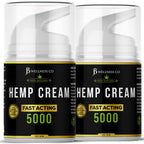 Hemp Cream -4oz- Neem, MSM, Turmeric, Emu Oil, Menthol, Aloe - 2 Pack