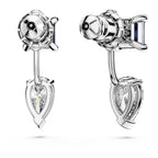 Swarovski Mesmera Earring Jackets, Blue and Clear Mixed-Cut Stones in a Rhodium Finished Setting, Part of the Swarovski Mesmera Collection