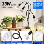 Barrina Orbgrow OG11A3 Clip On Grow Light for Indoor Plants, 4000K 33W