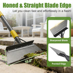 Floor Scraper Long Handle Heavy Duty, 60" Metal Ice Scraper for Driveway, Multifunctional Weed Scraper for Weed Cleaning Edging Trenching & Removing Snow Ice Dirty Moss