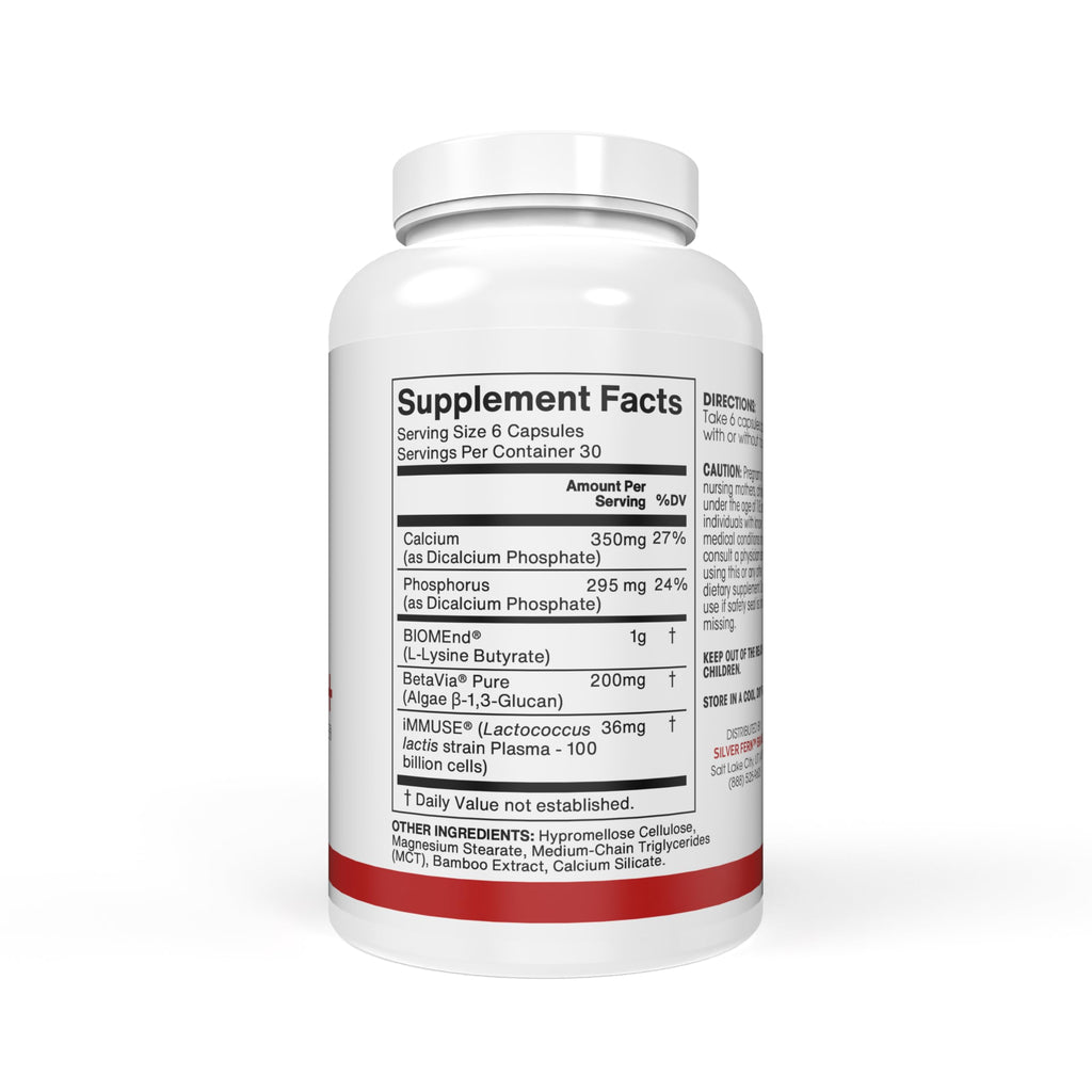 Silver Fern Brand Postbiotic+ – Postbiotic Supplement with BIOMend™, BetaVia™ & Immuse® – Supports Gut Microbiome Balance & Daily Wellness – 30 Capsules (1 Pack)
