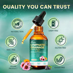 21-in-1 Lymphatic Drainage Drops for Liposomal, Immune & Lymph System Support Supplement for Women & Men with Echinacea, Dandelion, Burdock, Bromelain, Calendula, Turmeric & More, 4 Pack