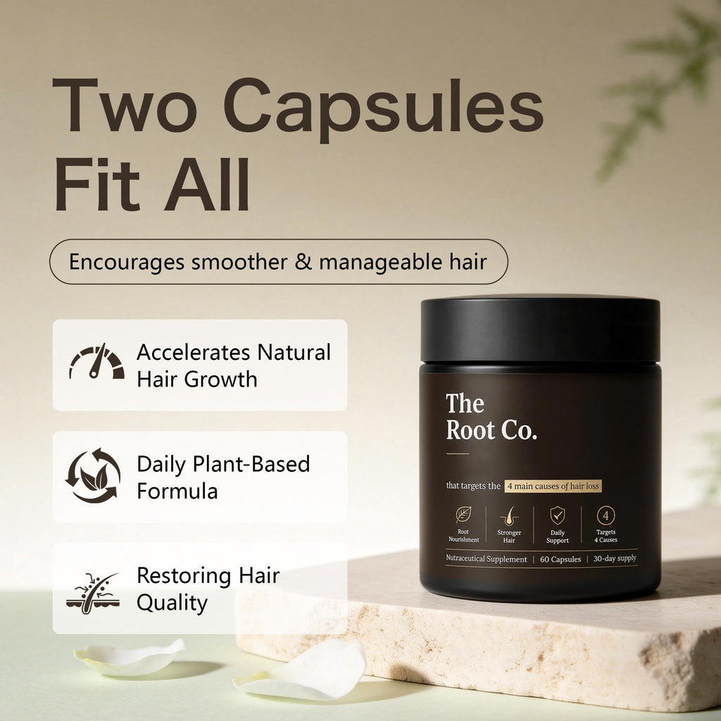 The Root Co Breakthrough Hair Vitamins Supplement with Zinc, Magnesium, Vitamin B3 & B5, Daily Hair Growth Support,Hair Growth Supplements,60 Capsules