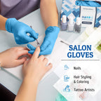 Hand-E Touch Blue Nitrile Disposable Gloves Medium 200 Count - Latex Free Medical Exam Gloves, Powder Free, Food Safe, Cooking