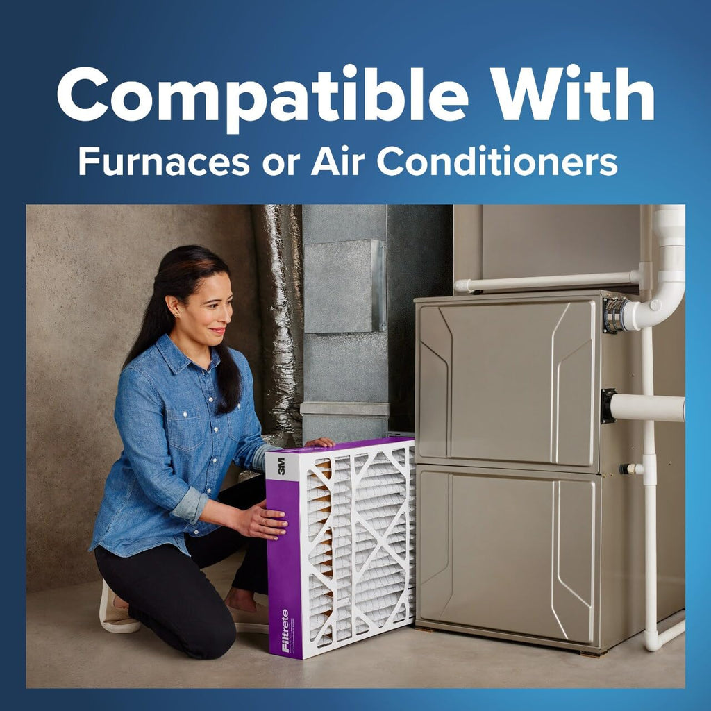 Filtrete 20x25x5 Air Filter MERV 12, MPR 1550 Certified Asthma & Allergy Friendly 1-Pack, Fits Trion AirBear, AC Furnace HVAC Filters, Pleated Electrostatic (Actual Size 19.56 x 24.13 x 4.75 in)