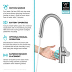 KRAUS Oletto Touchless Sensor Pull-Down Single Handle Kitchen Faucet in Spot-Free Stainless Steel, KSF-2830SFS