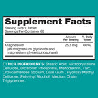 Qunol Magnesium Glycinate Complex, Gentle on Stomach, 250mg One Pill Dose, Superior-Absorption Magnesium, Nerve, Bone and Muscle Health Supplement, 60 Count (Pack of 1)