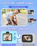 Dylanto Kids Camera Instant Print,1080P Kids Instant Cameras that Print Photos,Christmas Birthday Gifts for Girls Age 3-12,Portable Toy for 3 4 5 6 7 8 9 10 Year Old Girls Boys-Blue