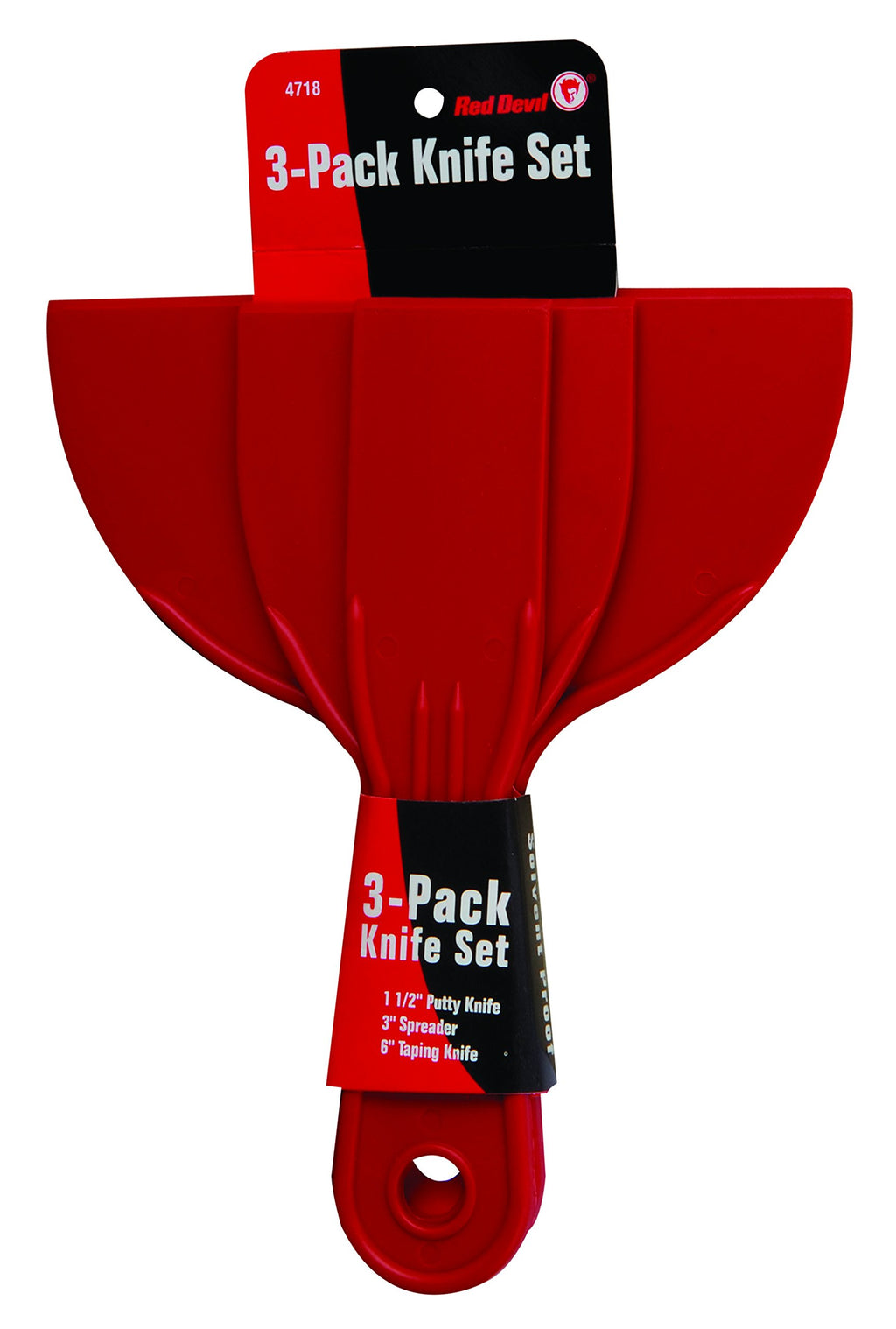 DAP 7079818787 Platinum Patch Advanced Qt Raw Building Material, White & Red Devil 4718 3-Piece Plastic Knife Set