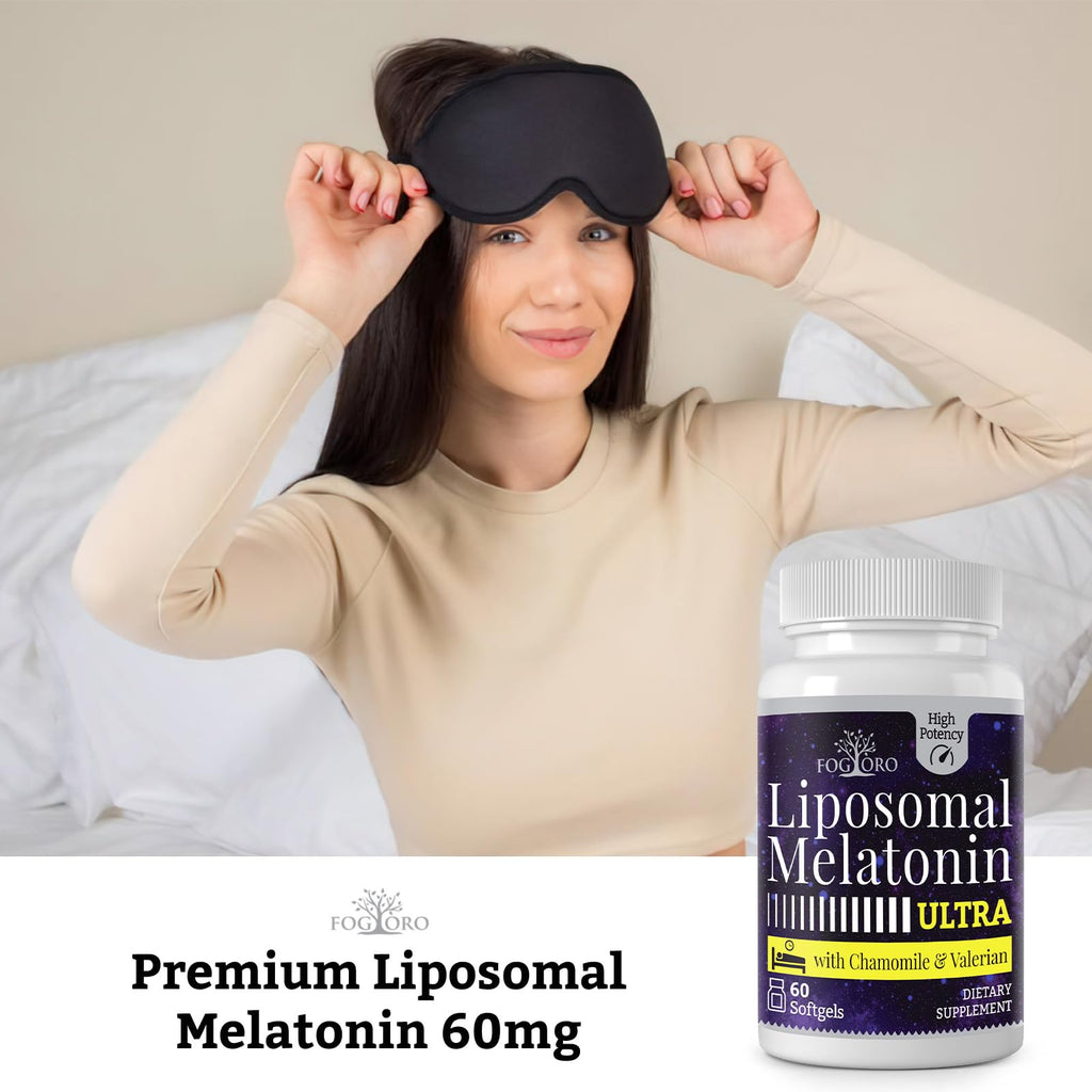 Fogoro Melatonin 60mg-Fall Asleep Faster, Stay Asleep Longer,High Dose